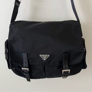 Prada Crossbody Bag Black Nylon Unisex